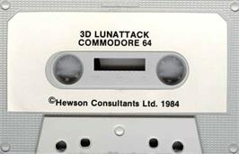 Cartridge artwork for Lunattack on the Commodore 64.