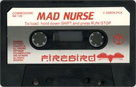 Cartridge artwork for Mad Nurse on the Commodore 64.