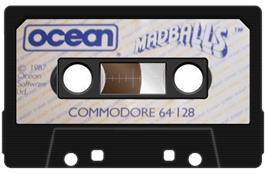 Cartridge artwork for Madballs on the Commodore 64.