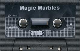 Cartridge artwork for Magic Marbles on the Commodore 64.