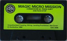 Cartridge artwork for Magic Micro Mission on the Commodore 64.