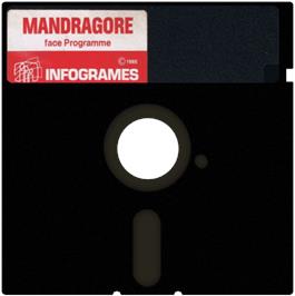 Cartridge artwork for Mandragore on the Commodore 64.