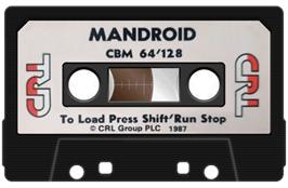 Cartridge artwork for Mandroid on the Commodore 64.