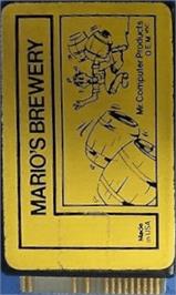 Cartridge artwork for Mario's Brewery on the Commodore 64.