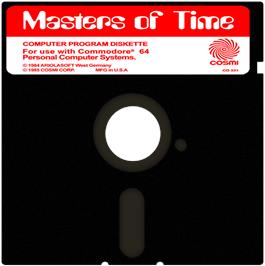 Cartridge artwork for Masters Of Time on the Commodore 64.