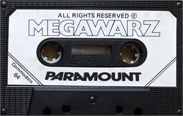 Cartridge artwork for Megawarz on the Commodore 64.
