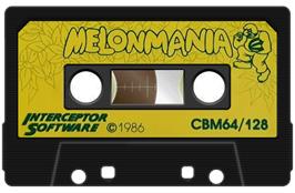 Cartridge artwork for Melonmania on the Commodore 64.