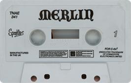 Cartridge artwork for Merlin (The Adventure Workshop) on the Commodore 64.