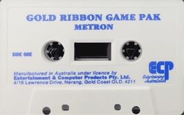 Cartridge artwork for Metron on the Commodore 64.