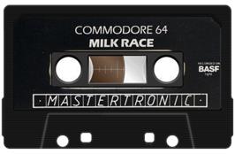 Cartridge artwork for Milk Race on the Commodore 64.