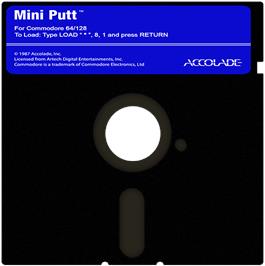 Cartridge artwork for Mini-Putt on the Commodore 64.