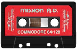 Cartridge artwork for Mission A.d. on the Commodore 64.