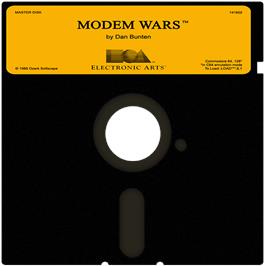Cartridge artwork for Modem Wars on the Commodore 64.