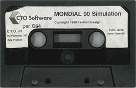 Cartridge artwork for Mondial Simulation 1990 on the Commodore 64.