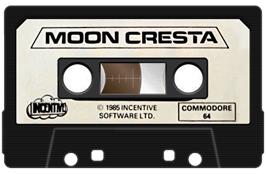 Cartridge artwork for Moon Cresta on the Commodore 64.