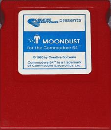 Cartridge artwork for Moon Dust on the Commodore 64.