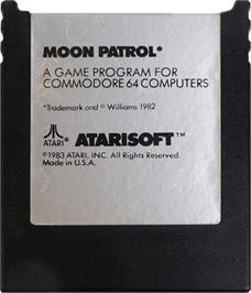 Cartridge artwork for Moon Patrol (Avalon Hill) on the Commodore 64.