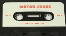 Cartridge artwork for Motocross (RUN) on the Commodore 64.