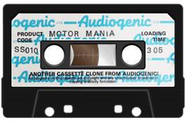 Cartridge artwork for Motor Mania on the Commodore 64.