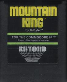 Cartridge artwork for Mountain King on the Commodore 64.