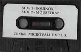 Cartridge artwork for Mouse Trap on the Commodore 64.