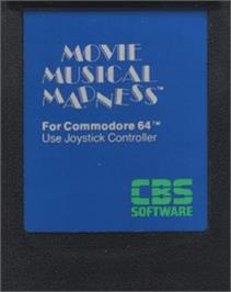 Cartridge artwork for Movie Musical Madness on the Commodore 64.