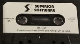 Cartridge artwork for Mr. Wiz! on the Commodore 64.