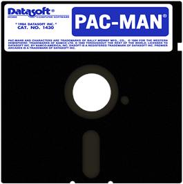 Cartridge artwork for Ms. Pac-Man on the Commodore 64.