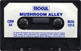 Cartridge artwork for Mushroom Alley on the Commodore 64.