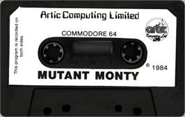 Cartridge artwork for Mutant Monty on the Commodore 64.