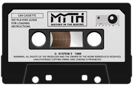 Cartridge artwork for Myth - History in the Making on the Commodore 64.