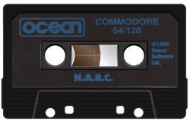 Cartridge artwork for NARC on the Commodore 64.