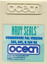 Cartridge artwork for Navy Seals on the Commodore 64.