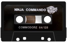 Cartridge artwork for Ninja Commando on the Commodore 64.