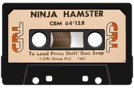 Cartridge artwork for Ninja Hamster on the Commodore 64.