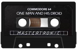 Cartridge artwork for One Man and His Droid on the Commodore 64.