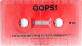 Cartridge artwork for Oops (Norwaygames) on the Commodore 64.