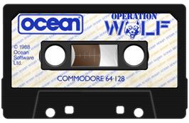 Cartridge artwork for Operation Wolf on the Commodore 64.