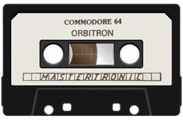 Cartridge artwork for Orbitron on the Commodore 64.