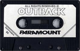 Cartridge artwork for Outback on the Commodore 64.