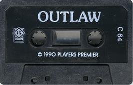 Cartridge artwork for Outlaw (Players Premier) on the Commodore 64.