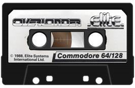 Cartridge artwork for Overlander on the Commodore 64.