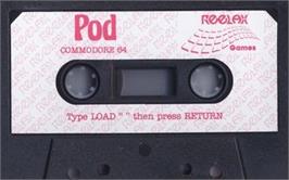 Cartridge artwork for P.o.d. on the Commodore 64.
