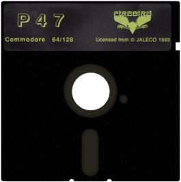 Cartridge artwork for P47 Thunderbolt on the Commodore 64.