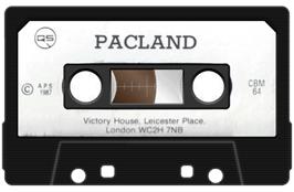 Cartridge artwork for Pac-Land on the Commodore 64.