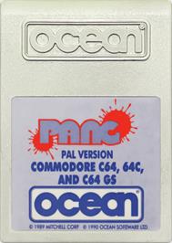 Cartridge artwork for Pang on the Commodore 64.