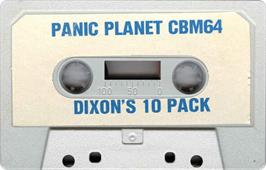 Cartridge artwork for Panic Planet on the Commodore 64.