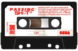 Cartridge artwork for Passing Shot on the Commodore 64.