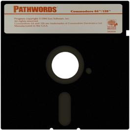 Cartridge artwork for Pathwords on the Commodore 64.