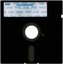 Cartridge artwork for Pegasus Bridge on the Commodore 64.